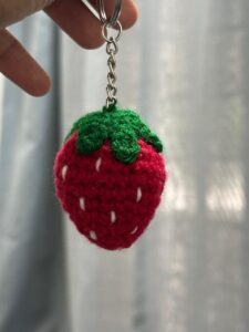 strawberry keychain